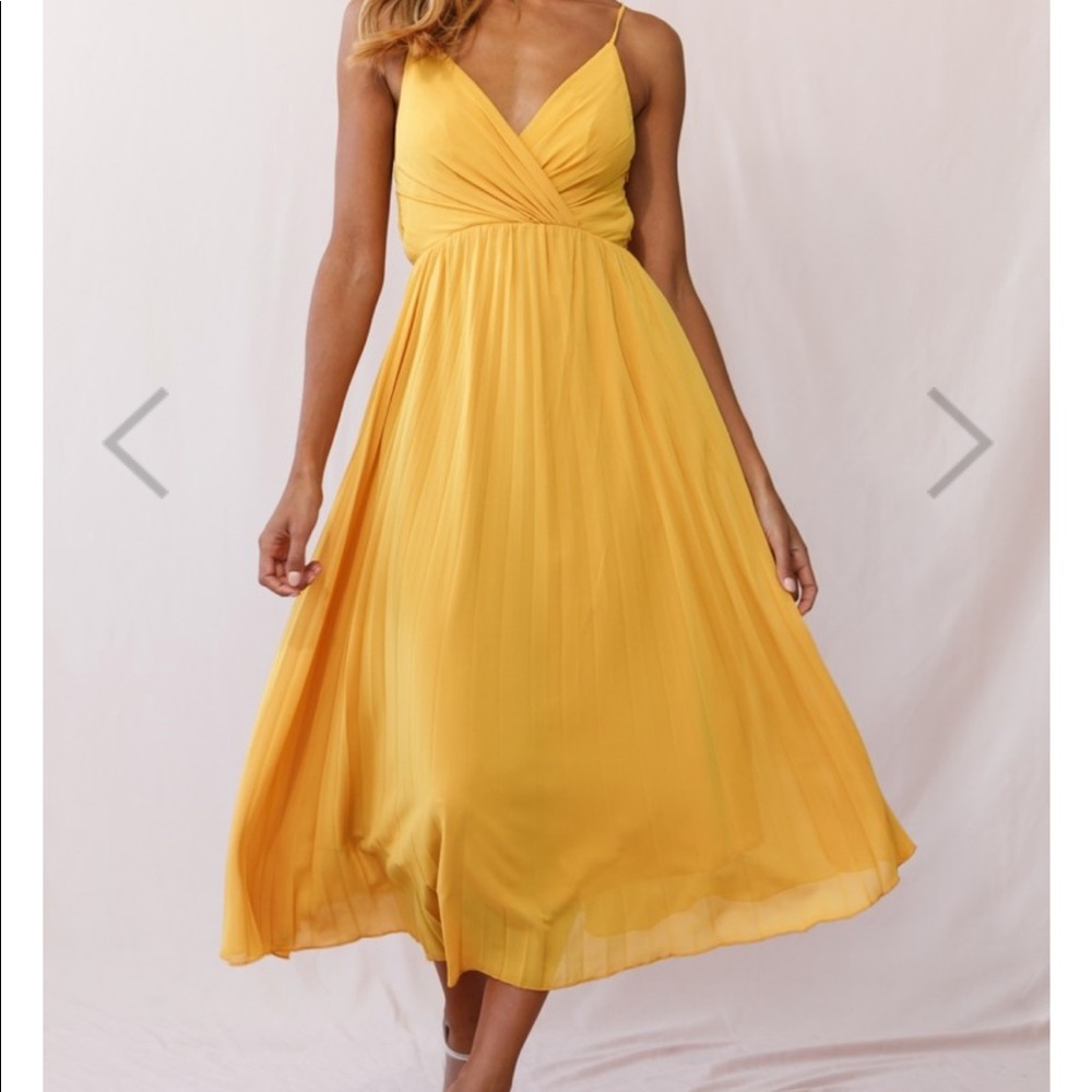 Yellow cocktail dress